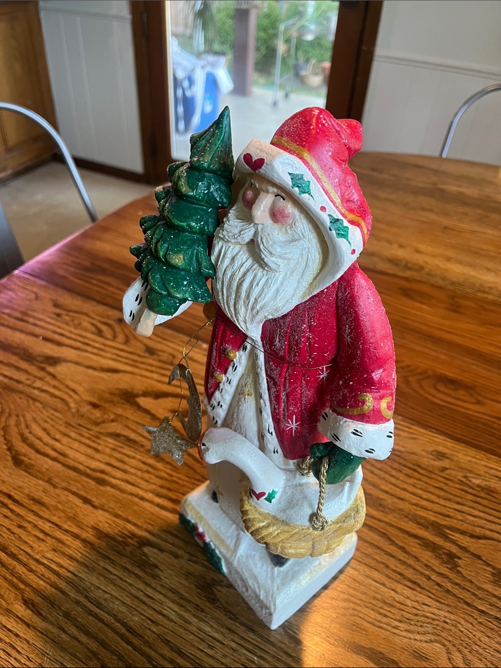 House of Hatten Handcrafted Santa with Porch 🪿 Rare Find 2002 - Picture 10 of 17